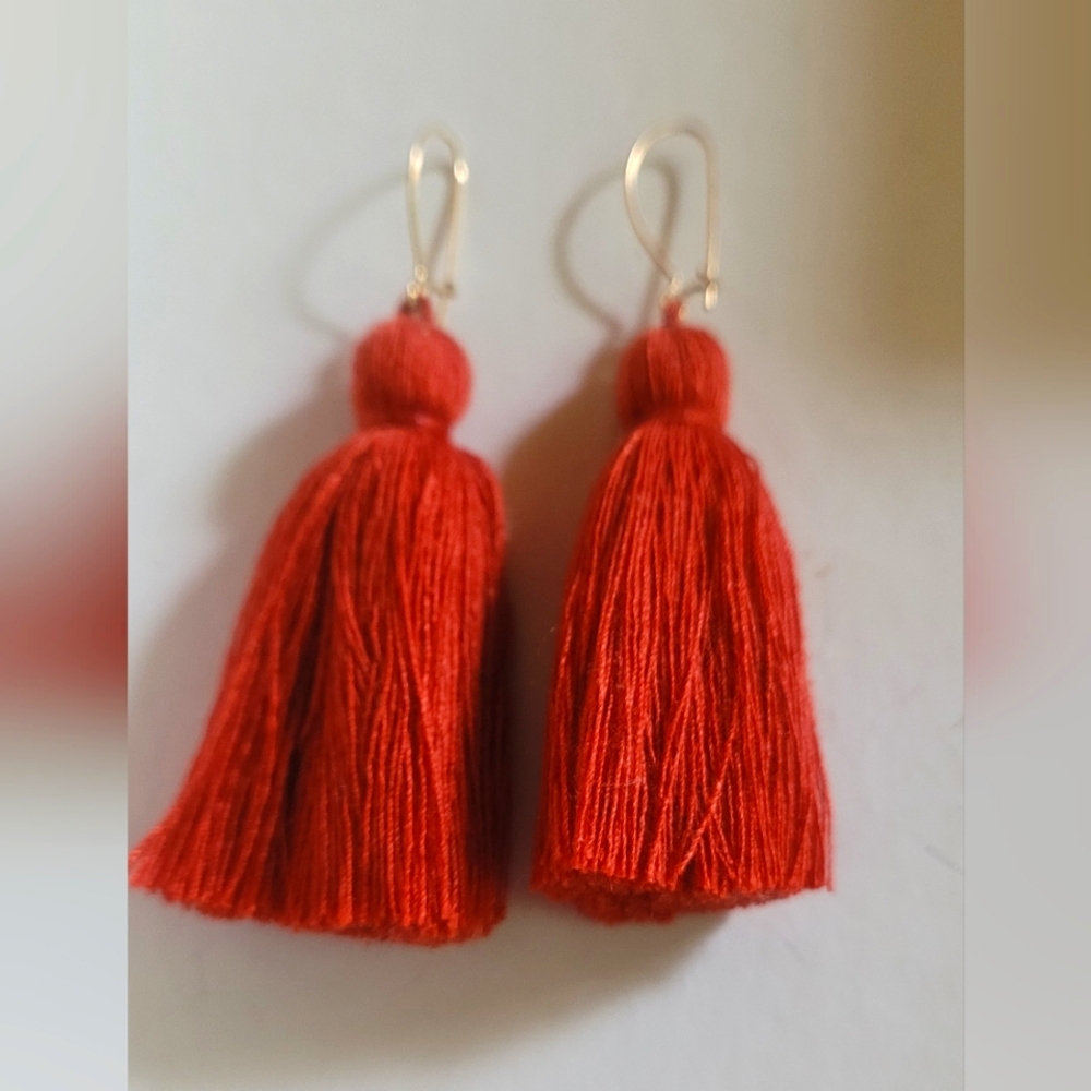 Tassle Earrings Gold Filled